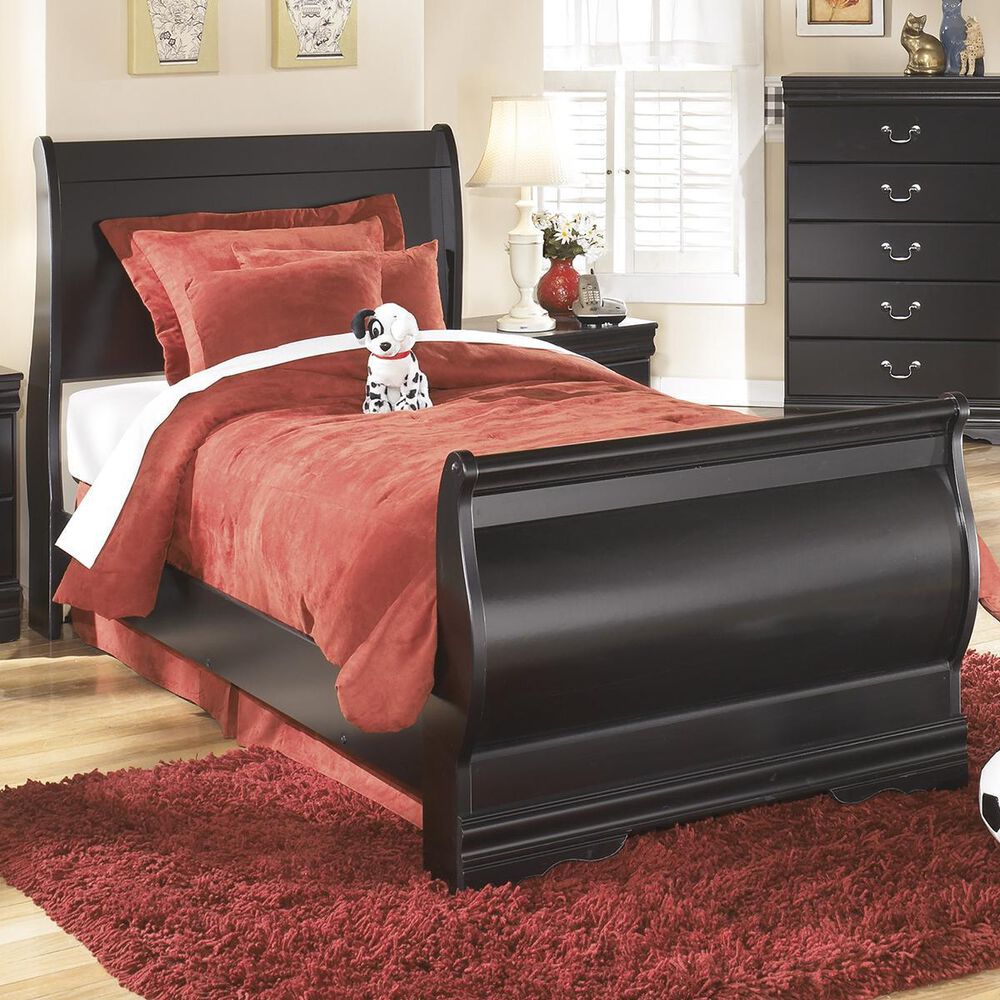 Ashley Huey Vineyard Kids Twin Sleigh Bed in Black, , large