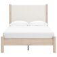 Ashley Cadmori 3-Piece Queen Platform Bed with Two Nightstands Set in Brown and White, , large