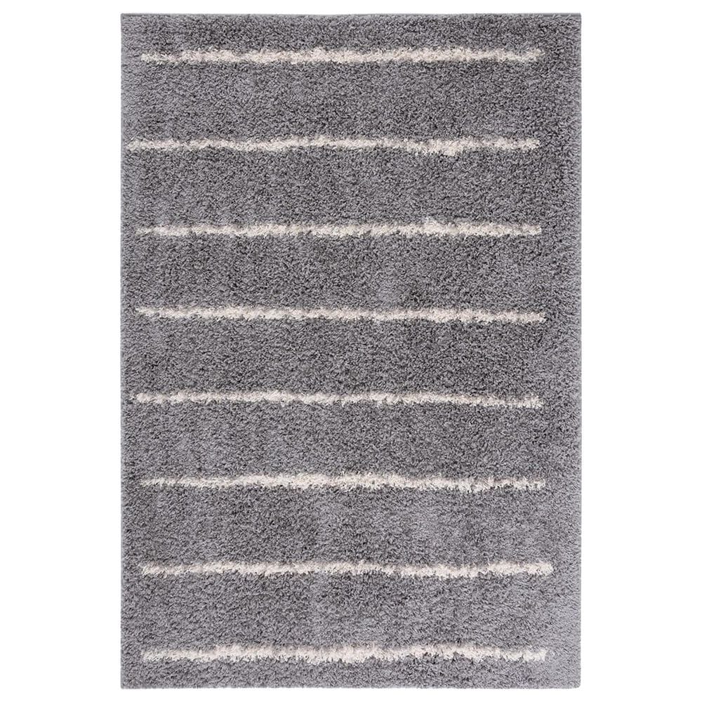 Safavieh Venus Shag VNS604J 2"7" Square Grey and Ivory Area Rug, , large