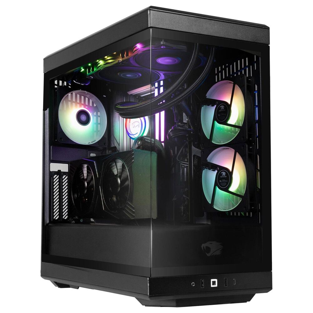 iBUYPOWER Y40 Pro Gaming PC Desktop | AMD Ryzen 7 7800X3D - 32GB RAM - AMD Radeon RX 9070 Graphics - 2TB SSD in Black, , large