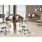 Dayton Bradley 4-Piece Sectional Cubicle Desk in Rustic Brown/Yellow, , large