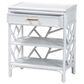 Baxton Studio Daina 1-Drawer Nightstand in White, , large