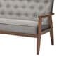 Baxton Studio Sorrento Stationary Loveseat in Grey, , large