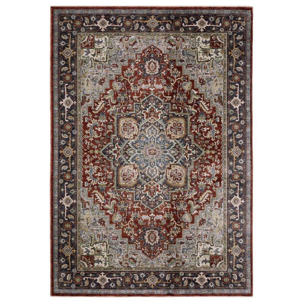 Oriental Weavers Eliana ELI11 Red and Blue 9"10" x 12"10" Area Rug, , large