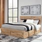 Ashley Hyanna Queen Panel Storage Bed with 2 Under Bed Storage Drawer in Tan Brown, , large