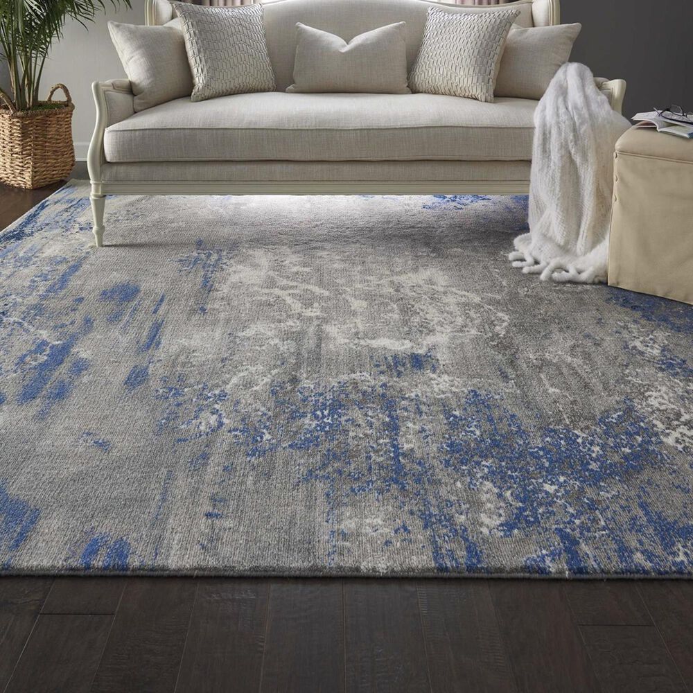 Nourison Twilight TWI22 12&#39; x 15&#39; Blue and Grey Area Rug, , large