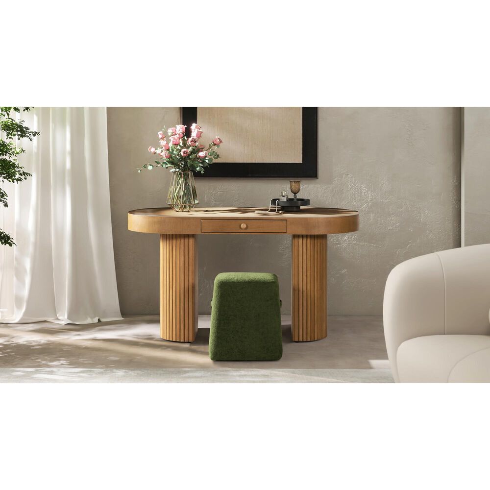 Jennifer Taylor Home Oliver Pouf in Moss Green, , large