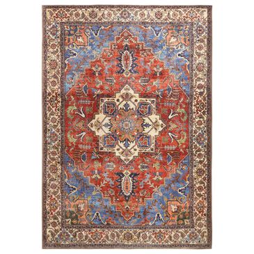 Feizy Rugs Percy 5"3" x 7"6" Blue and Rust Area Rug, , large