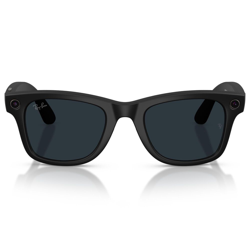 Rayban Glasses Wayfarer Gen 2 50mm Sunglasses with Clear and Grey Transitions Lenses in Matte Black, , large