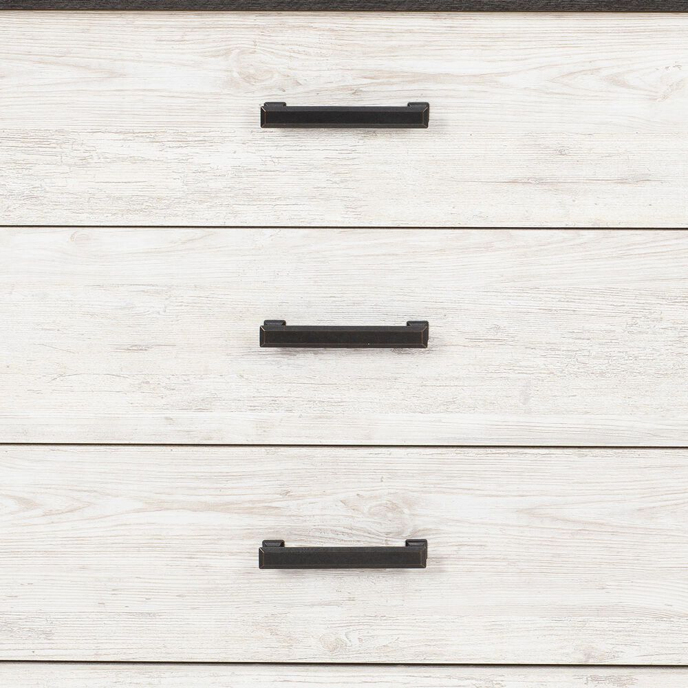 Ashley Shawburn 6-Drawer Dresser in Whitewash and Charcoal Gray, , large