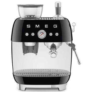 SMEG Espresso Manual Coffee Machine with Grinder in Black, , large