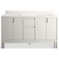 Kohler Solive 60" Double Bathroom Vanity in Gossamer White with 2 cm White Quartz Top and Rectangular Sinks, , large