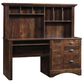 Sauder Harbor View Computer Desk With Hutch in Curado Cherry, , large