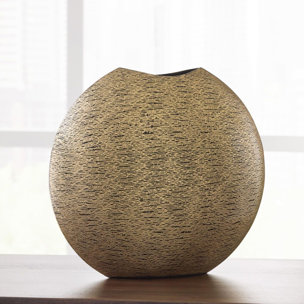 Ashley Iansboro 12&quot; Vase in Antique Gold, , large