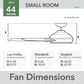 Hunter Presto 44" Ceiling Fan in Matte White, , large