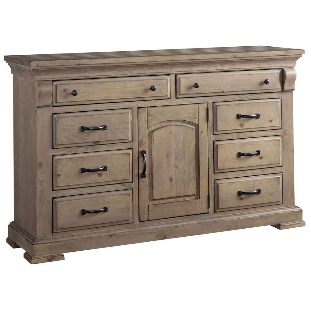 Hickory Point Everly 8 Drawer and 1 Door Dresser in Natural, , large