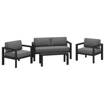 Homestyles Grayton 4-Piece Patio Conversation Set with Loveseat in Gray, , large