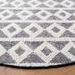 Safavieh Natura NAT479A 6" Round Ivory and Black Area Rug, , large