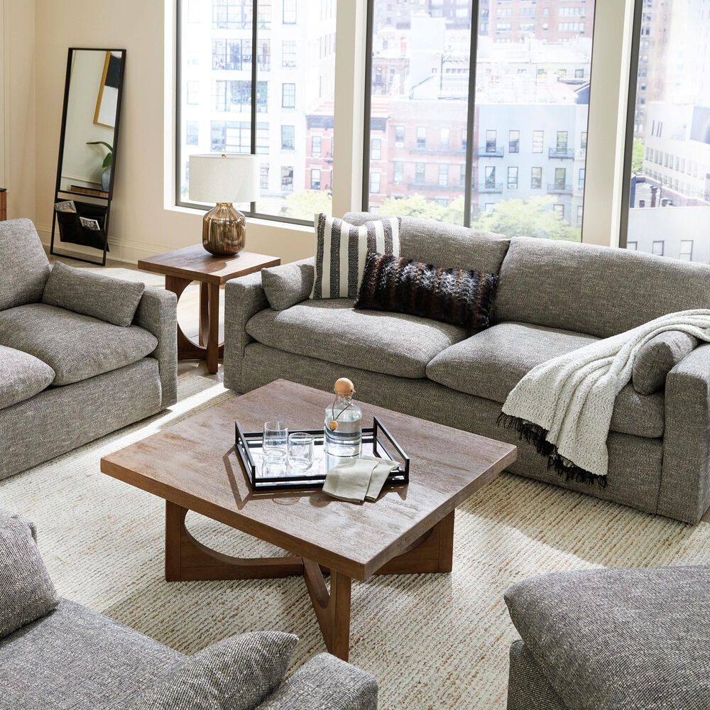 Ashley Dramatic Stationary Sofa in Granite, , large