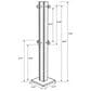 Pacific Landing Rikkie 8-Hook Coat Rack in Walnut and Black, , large