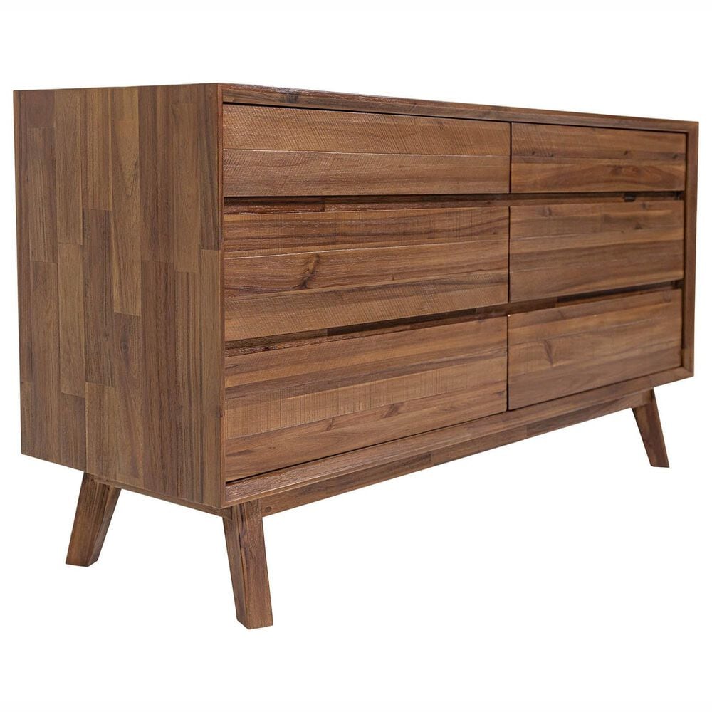 LH Imports Gia 6-Drawer Dresser in Warm Pecan, , large