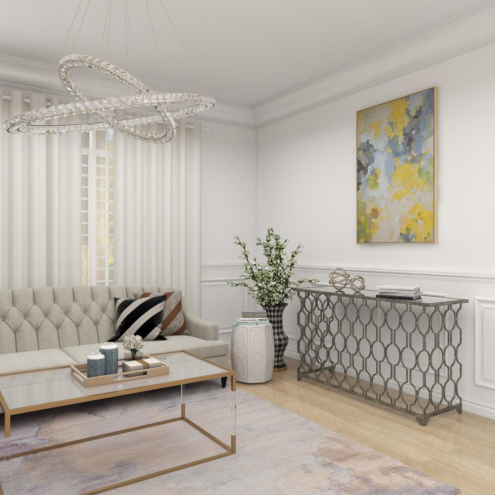 Maple and Jade Frame Console Table in Silver, , large