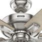 Hunter Crestfield 52" Remote Ceiling Fan with LED Lights in Brushed Nickel, , large