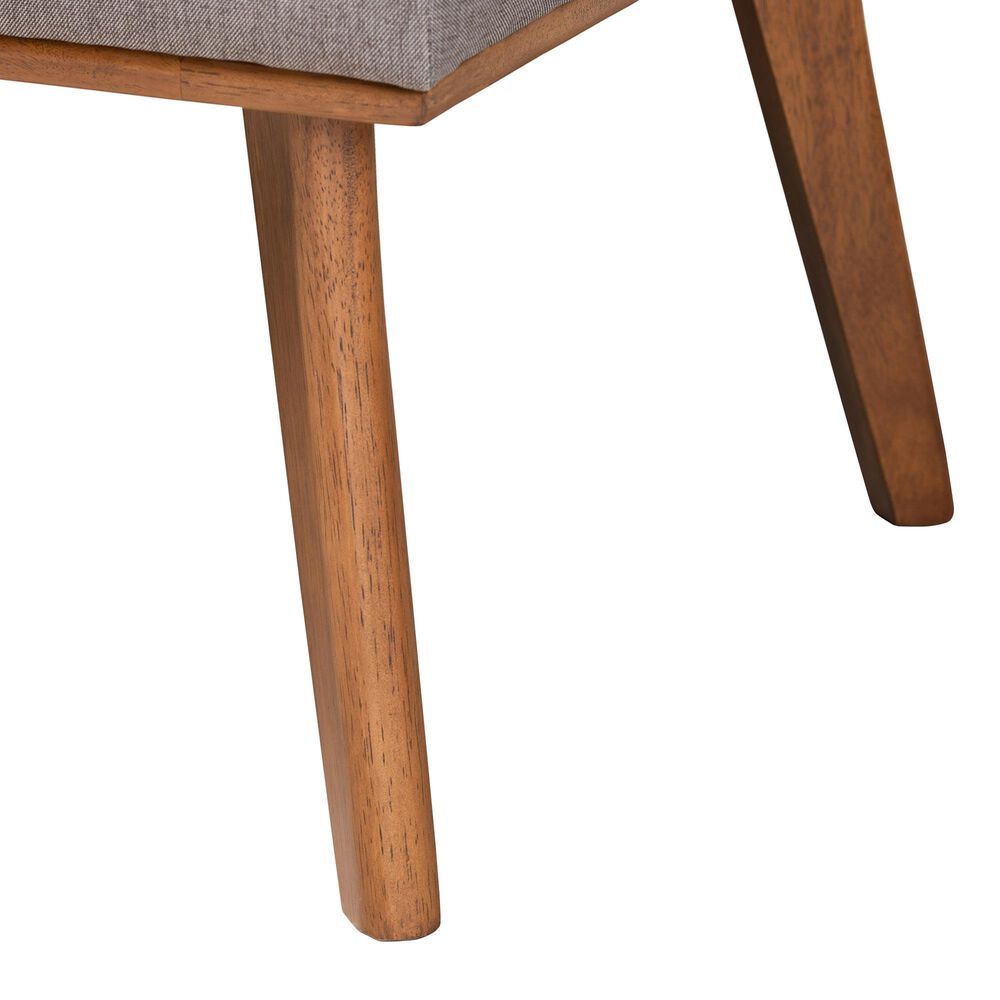Baxton Studio Odessa 2-Piece Dining Nook Bench Set in Walnut Brown, , large