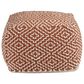 Ashley Brynnsen Pouf in Rust and Ivory, , large
