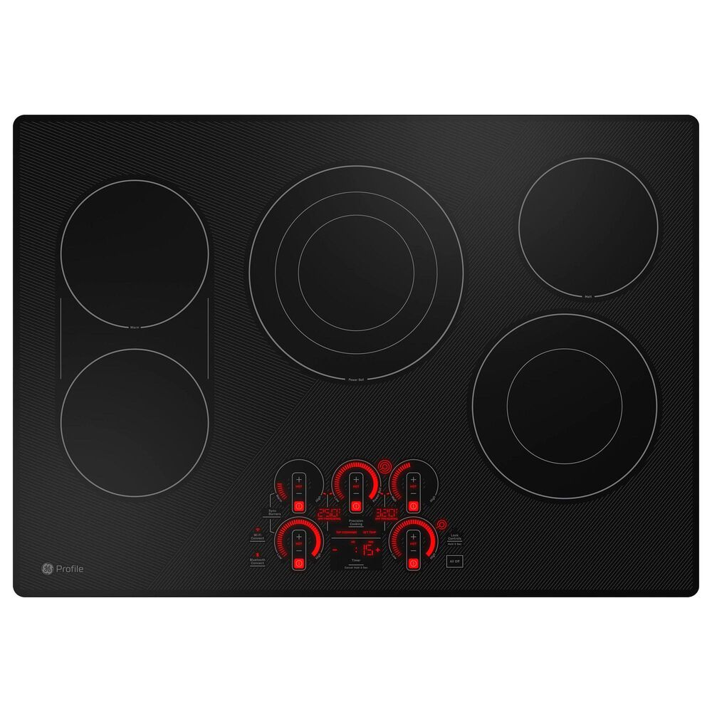 GE Profile 2-Piece Kitchen Package with 30&quot; Built-In Double Wall Oven and Electric Cooktop in Stainless Steel and Black, , large