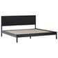 Walker Edison Paris King Platform Bed with Reeded Headboard in Black, , large