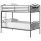 Ashley Lanceburg Twin over Twin Bunk Bed with Ladder in Gray, , large
