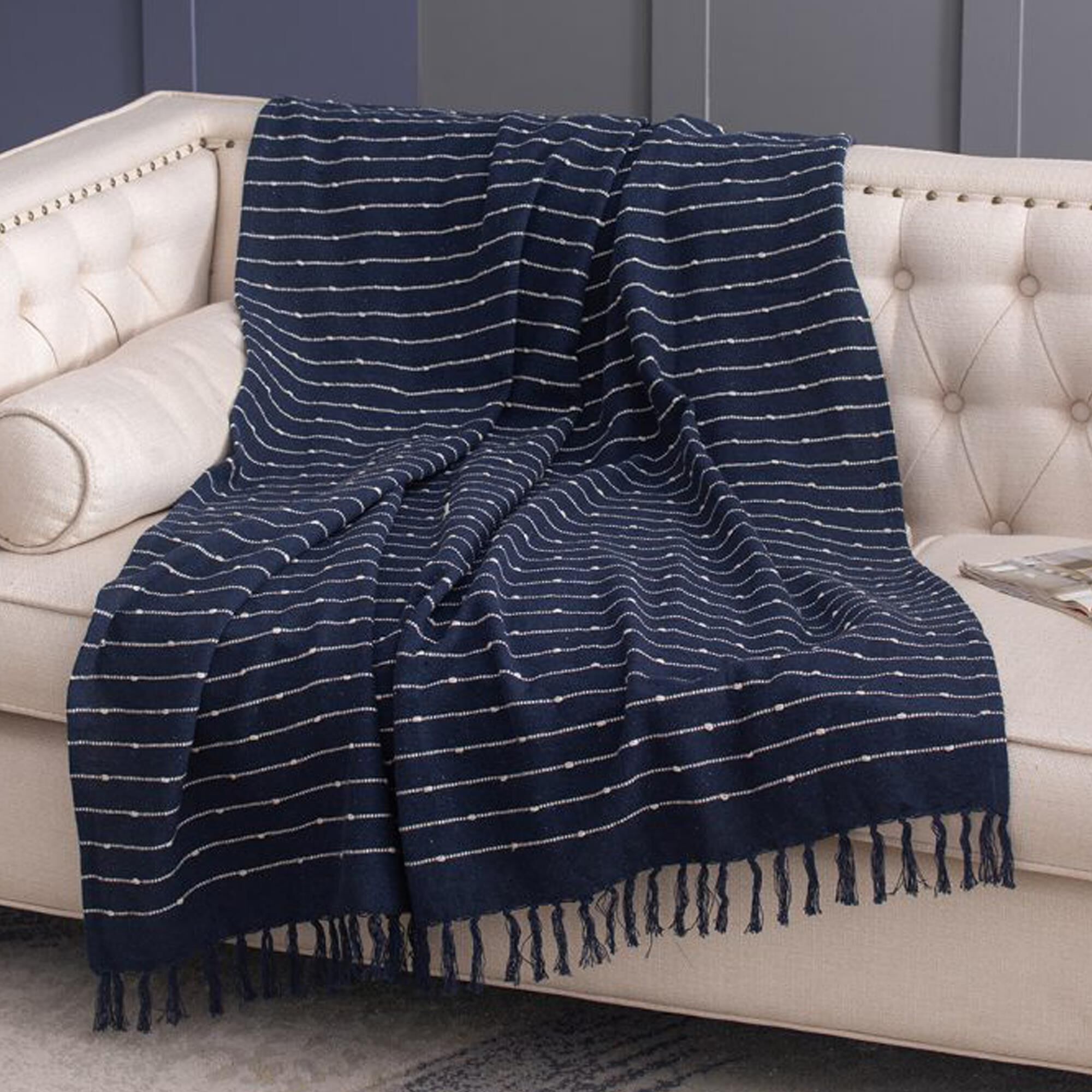 Navy large throw deals