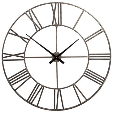 Ashley Paquita Wall Clock in Antique Silver, , large