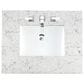 James Martin Vanities Bristol 36" Single Bathroom Vanity in Bright White with 3 cm Eternal Jasmine Pearl Quartz Top and Rectangular Sink, , large