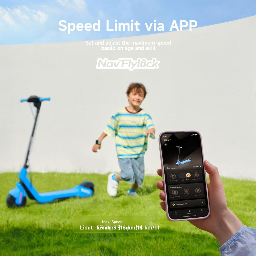 Navee K100 Smart Kids Electric Scooter in Blue, , large