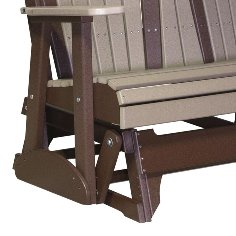 Amish Orchard 4&#39; Adirondack Glider in Weatherwood and Chestnut, , large