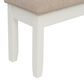 Linon Home Decor Jane Storage Bench with Light Tan Cushion in Vanilla White, , large
