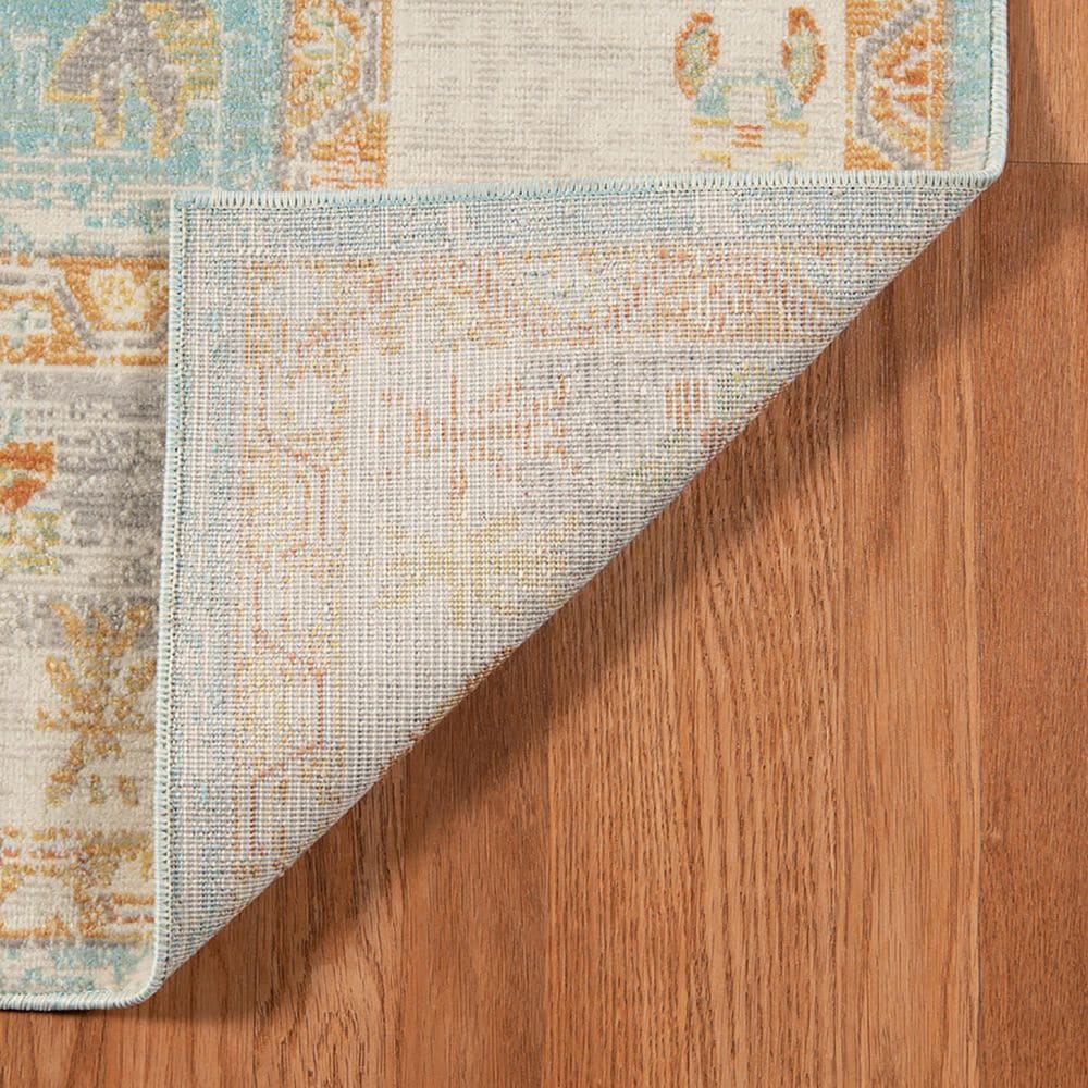 Amer Rugs Bohemian 2&#39; x 3&#39; Aqua Beige Area Performance Rug, , large