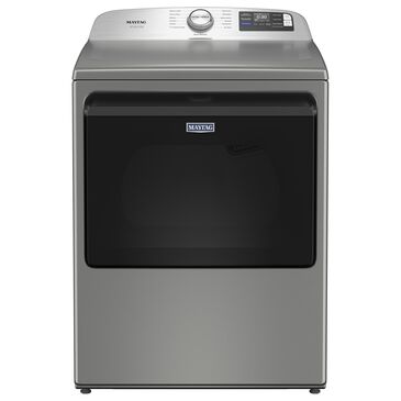 Maytag 7.4 Cu. Ft. Electric Smart Top Load Dryer with Pet Pro Option in Classic Silver, , large