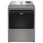 Maytag 7.4 Cu. Ft. Electric Smart Top Load Dryer with Pet Pro Option in Classic Silver, , large