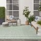 Nourison Positano POS03 Blue, Green and Ivory 8" x 10" Indoor/Outdoor Area Rug, , large