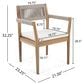 Hearth and Haven Outdoor Braided Acacia Wood Dining Chair in Cream (Set of 2), , large