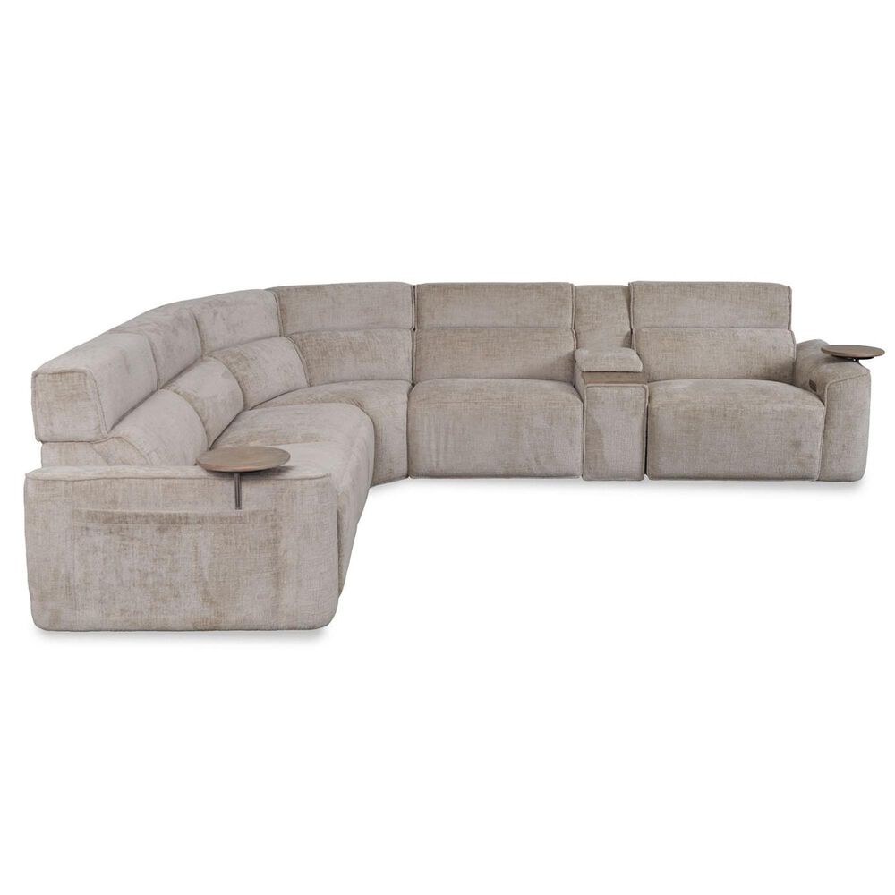 Aurora Furnishings 6-Piece Power Reclining Sectional in Fossil, , large
