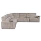 Aurora Furnishings 6-Piece Power Reclining Sectional in Fossil, , large