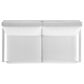 Linon Home Decor Holland Outdoor Loveseat with White Cushions in White, , large