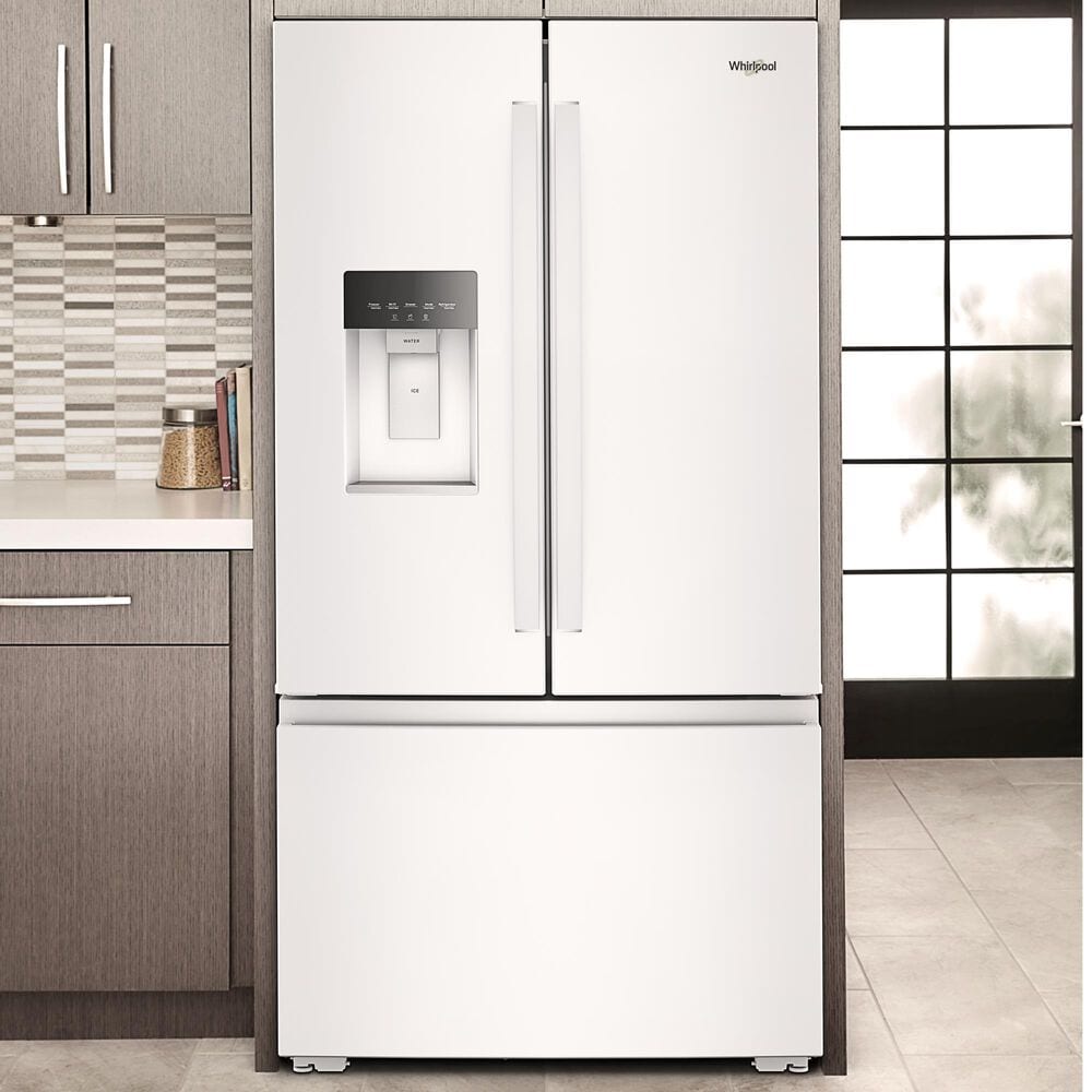 Whirlpool 23.4 Cu. Ft. Counter Depth 3-Door French Door Refrigerator in White, , large