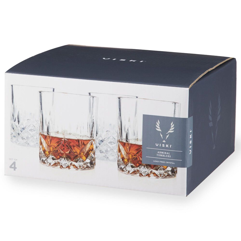 True Admiral Crystal Tumbler in Clear &#40;Set of 4&#41;, , large
