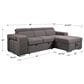 Amalfi Home Furniture Positano 2-Piece Sleeper Sectional in Urban Pepper, , large