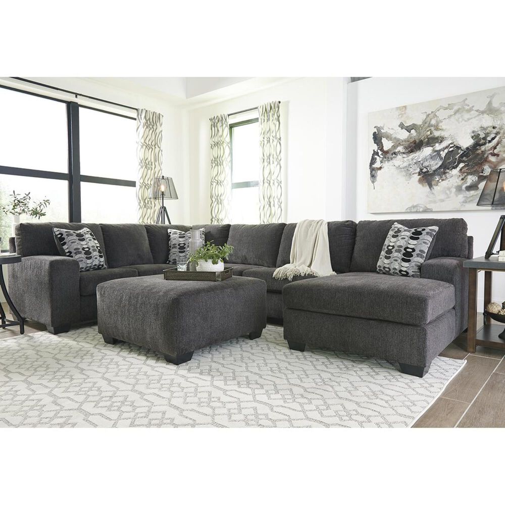 Ashley Ballinasloe Oversized Accent Ottoman in Smoke, , large